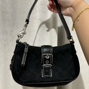 Coach Black Demi Bag with Buckle Detail